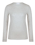 grey marl organic cotton tee for women with long sleeves