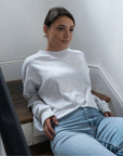 crew neck sweat ith rib cuff and neck