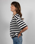 Orla Midweight Organic Cotton Black Stripe T-Shirt