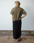 long black maxi skirt in jersey