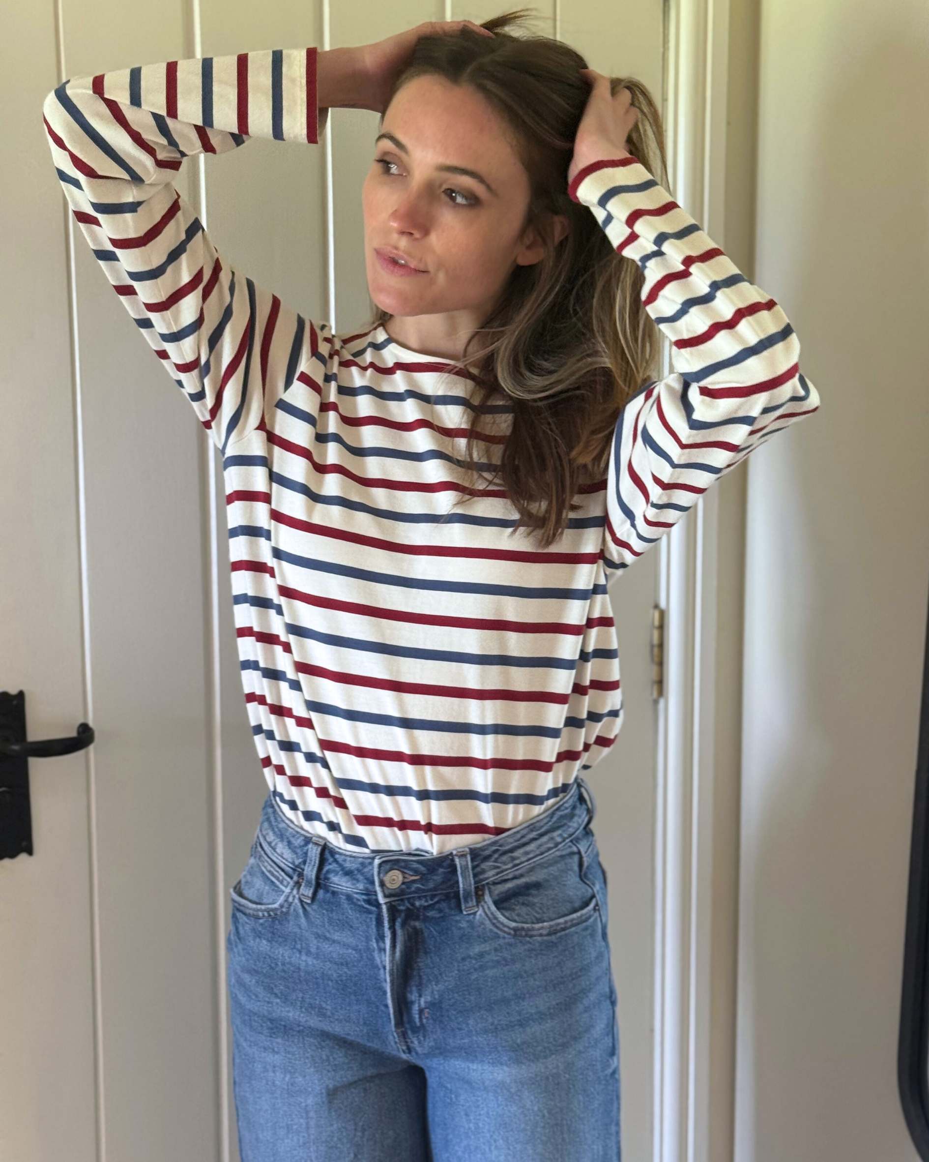 Sadie Midweight Organic Cotton Cherry Breton T-Shirt