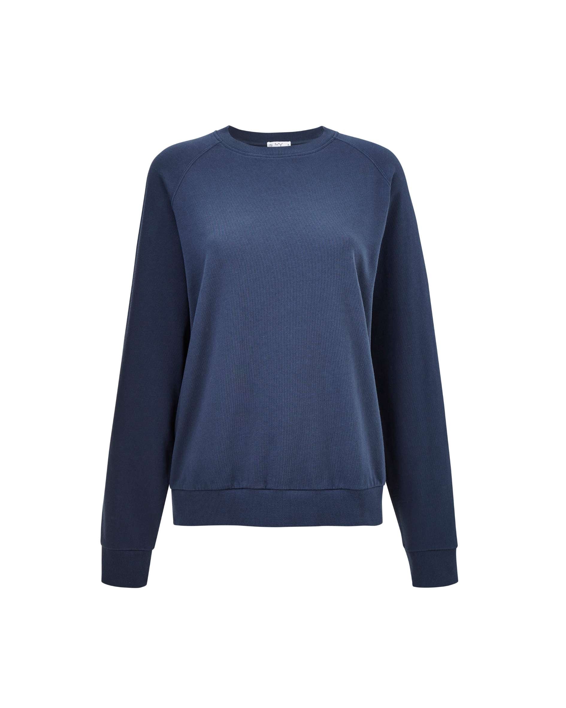 navy crew neck womens sweatshirt