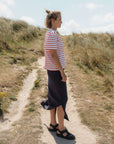 navy summer skirt with side split