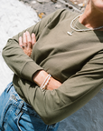 Audrey Organic Cotton Dark Olive T-Shirt