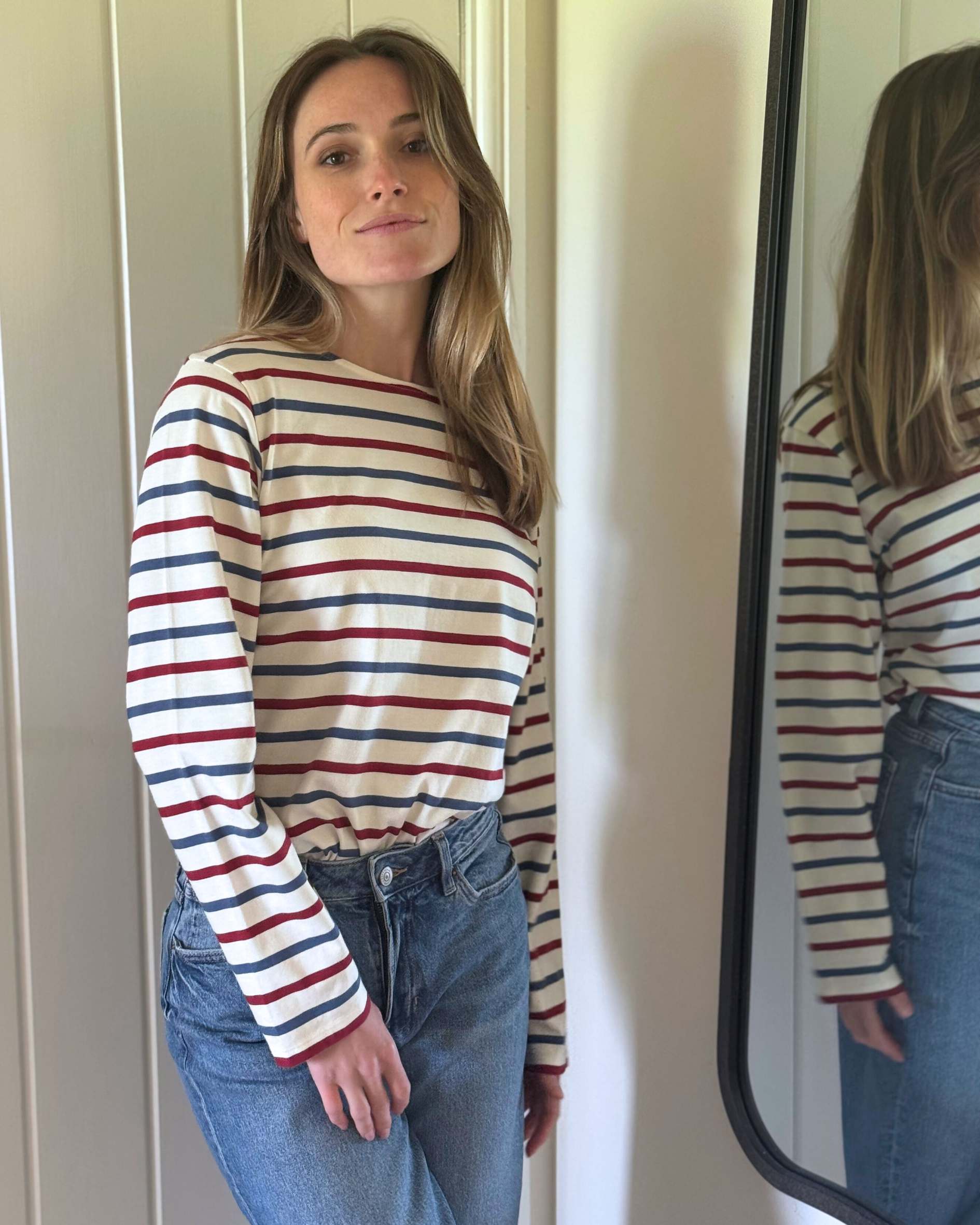 Sadie Midweight Organic Cotton Cherry Breton T-Shirt