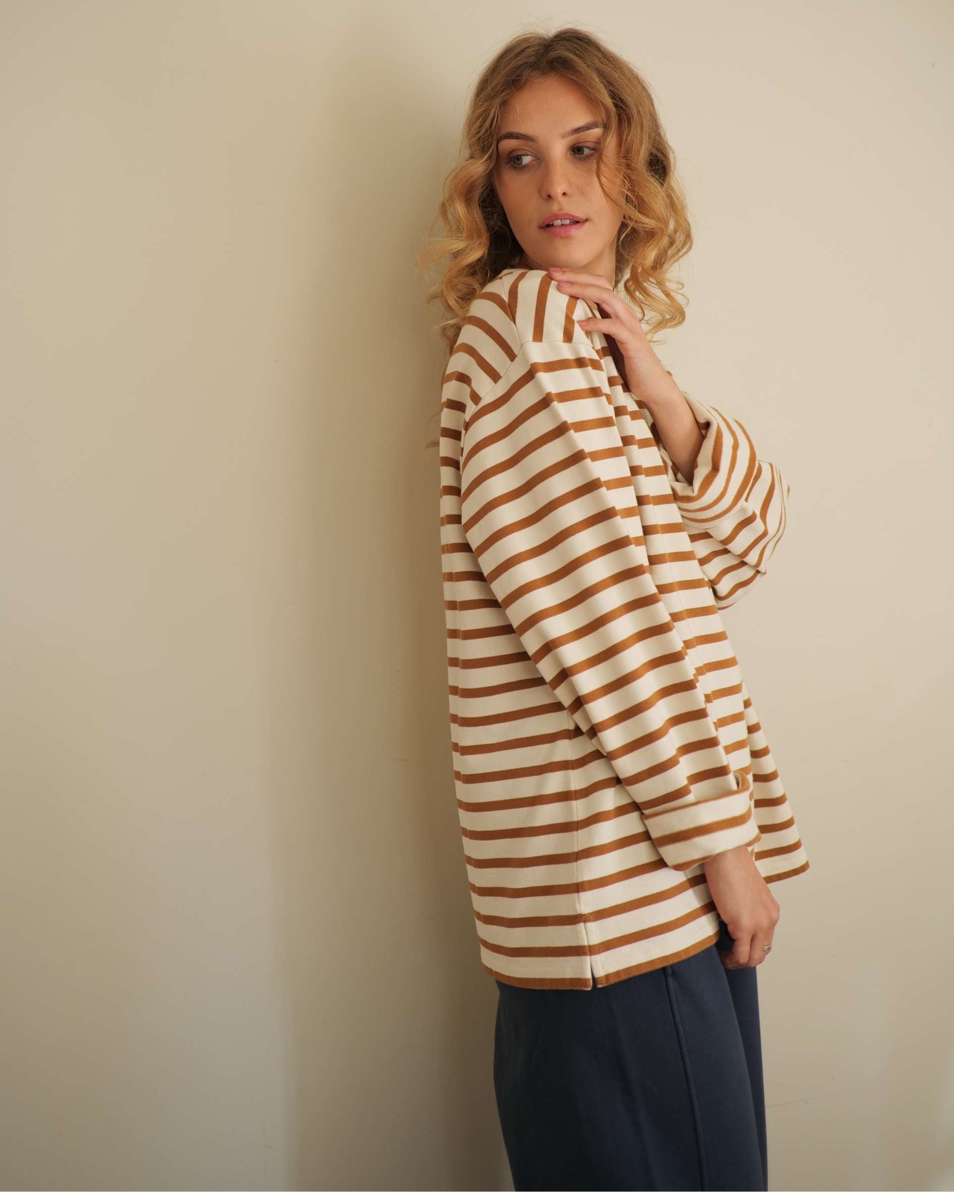 organic_cotton_breton_top_worn_with_navy_blue_joggers