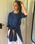 navy breton tee