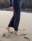 Lydia Luxe Rib Organic Cotton Navy Dress