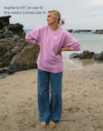 Connie Authentic Oversized Organic Cotton Violet Sweatshirt