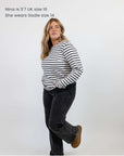 plus size stripe tops