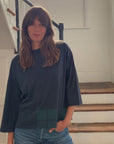 navy organic cotton t shirt