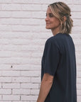 Emma Organic Cotton Navy T-Shirt Dress COMING SOON