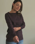 Audrey Organic Cotton Plum T-Shirt