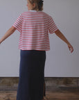 Claire Navy organic cotton jersey skirt from Ivy