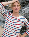 Organic cotton Sadie Cherry Blue Breton T-shirt