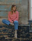 PinkandRedlongsleevedstripeytop