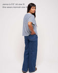 size 10 organic cotton cropped blue stripe t-shirt