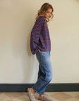 stripe tee and jeans outfit