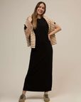 Elle Semi-Fitted Organic Cotton Black Dress