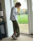 Claire Organic Cotton Dark Olive Skirt