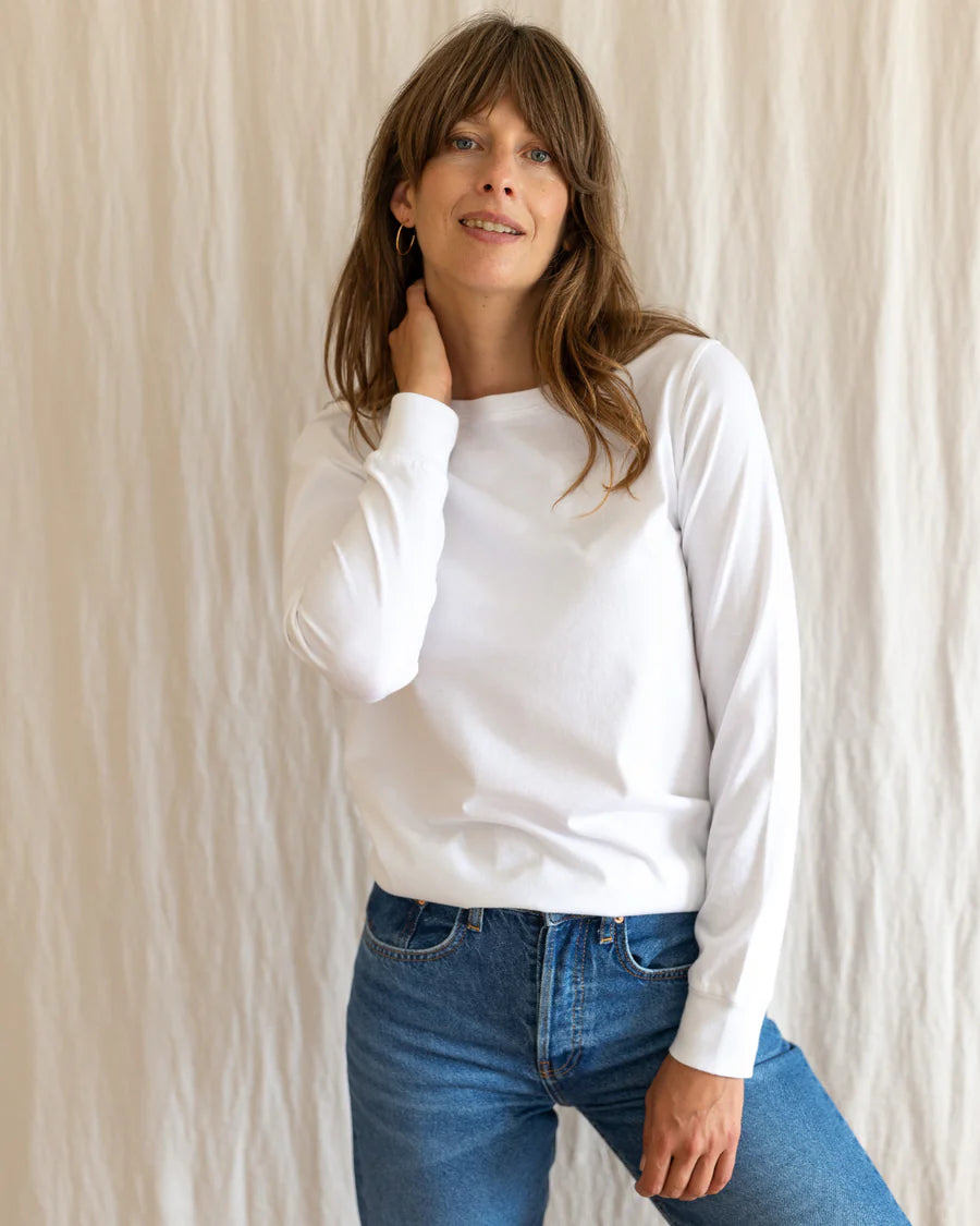 Audrey Organic Cotton White T-Shirt