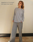 Sam Midweight Organic Cotton Navy Breton T-Shirt