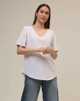 white v neck t shirt