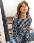 classic crew neck breton t shirt