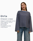 wide sleeve organic cotton crew tee