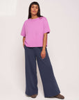 women's organic cotton violet tshirt