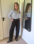 work style with a breton top
