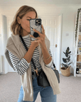 Navy Breton stripe top