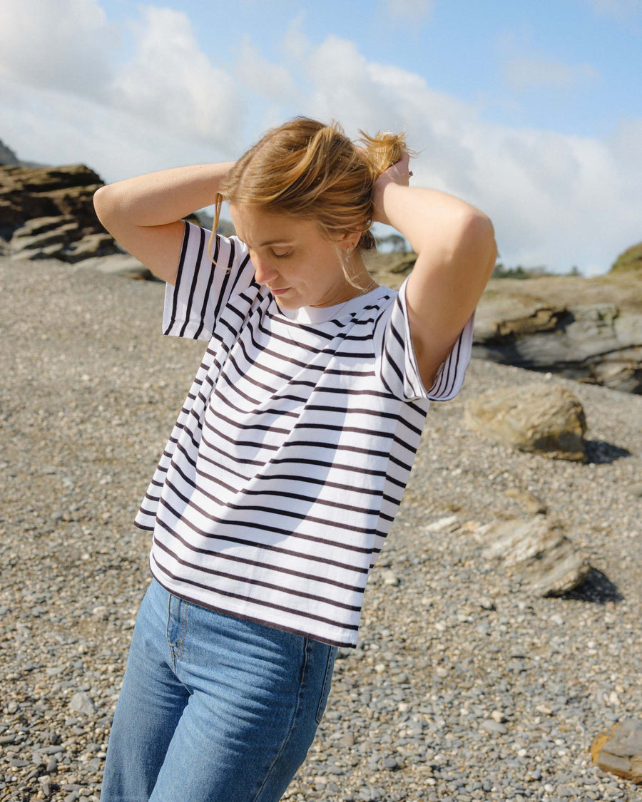 Sophie wears Audrey White Breton