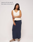 Anna button down cream organic cotton vest