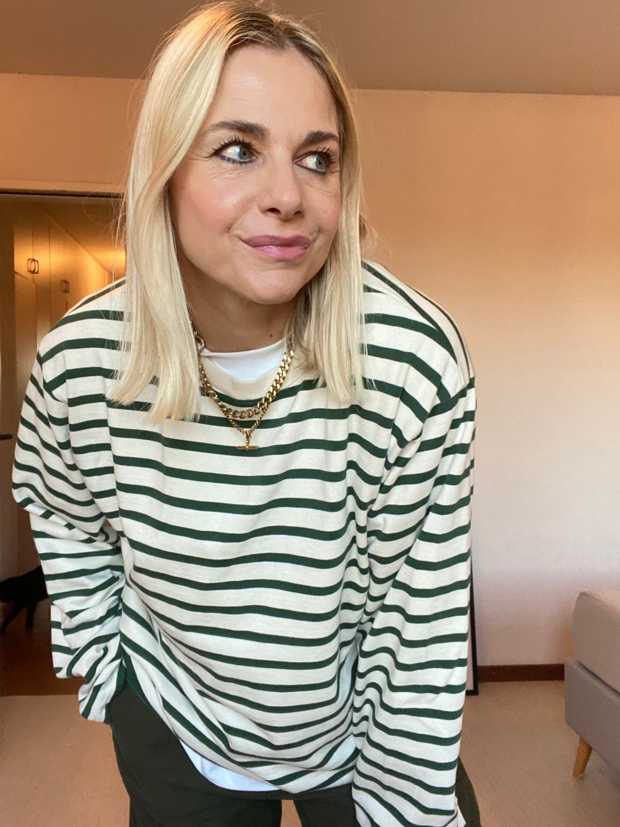 Arabella Organic Cotton Green Breton Top - Goodvibesserveddaily