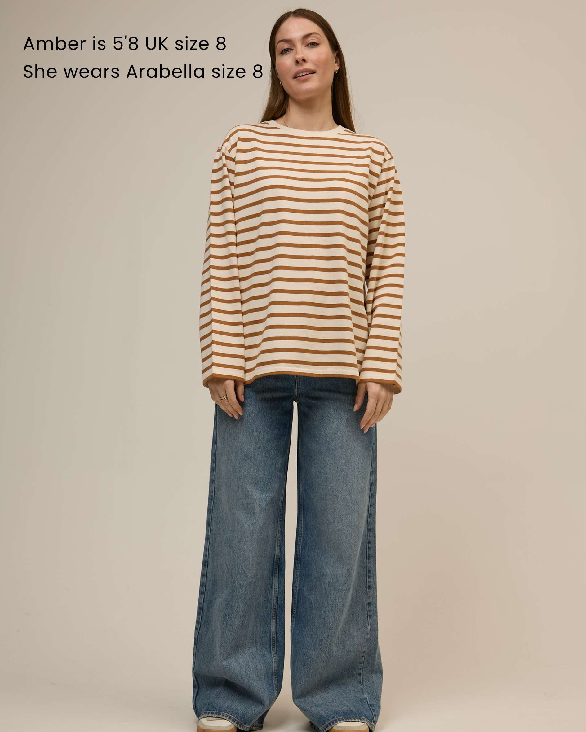 Arabella Organic Cotton Toffee Breton Top