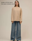 Arabella Organic Cotton Toffee Breton Top