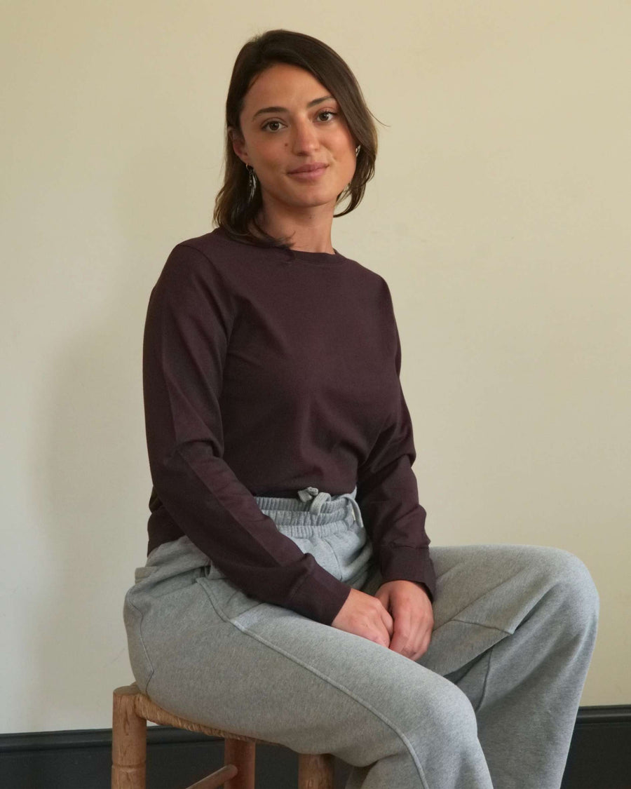 Audrey Plum with Kate Grey Marl joggers