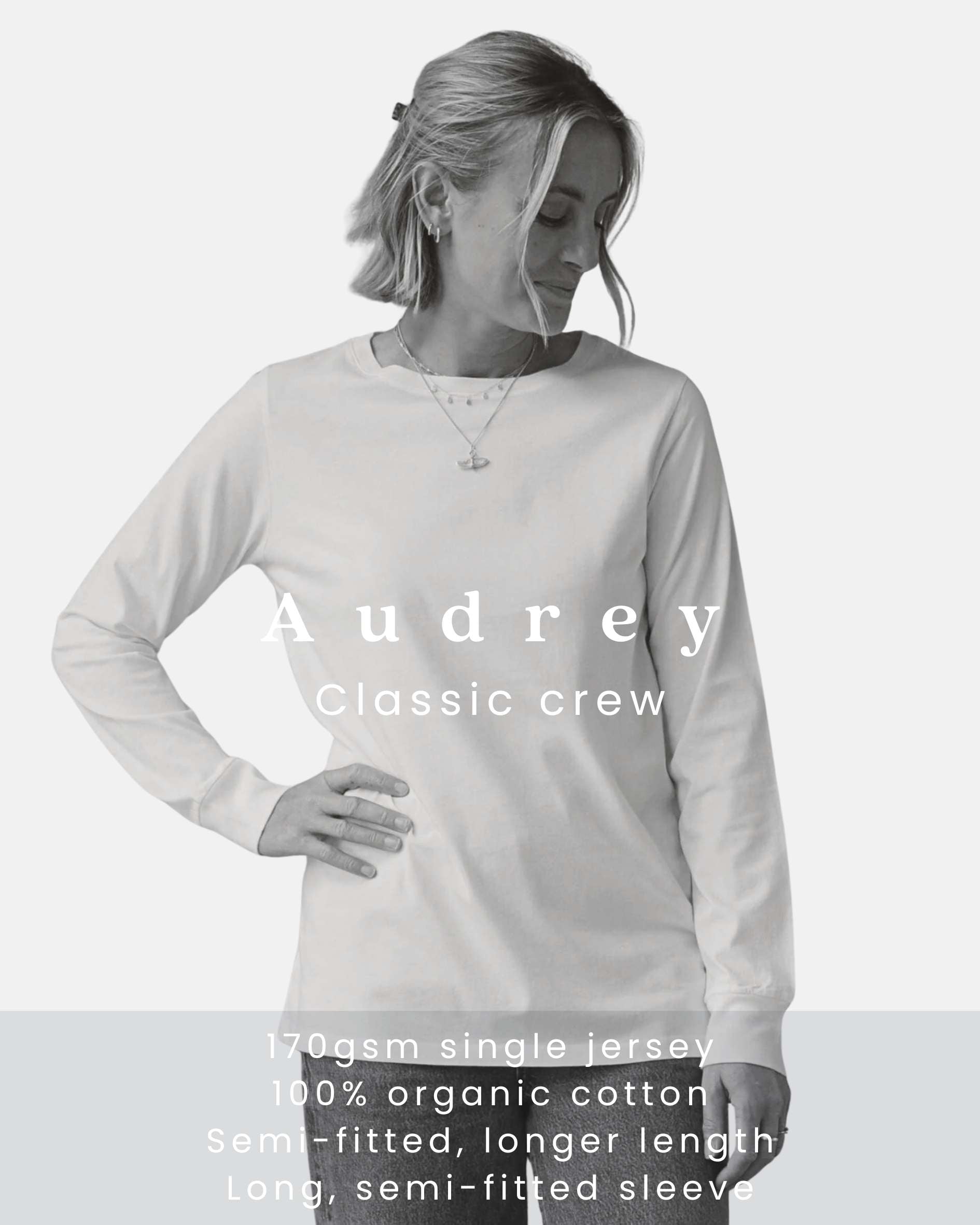 audrey long sleeve organic cotton crew