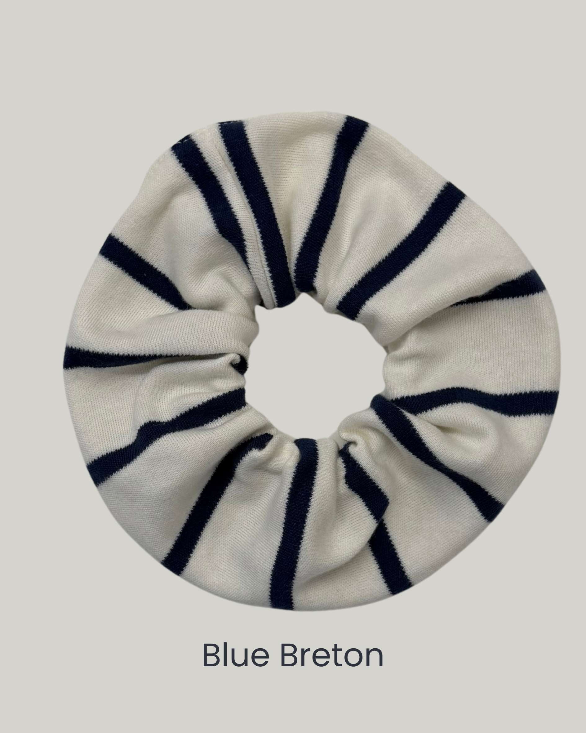 BLUE_BRETON_Scrunchie_with_reused_fabric_remnants
