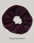 BURGUNDY_BRETON_Scrunchie_with_reused_fabric_remnants