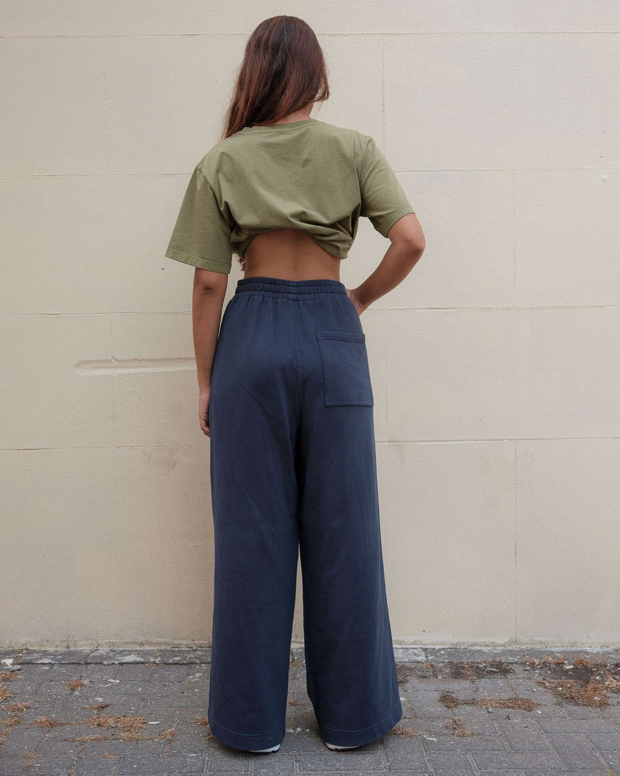 Kate Organic Cotton Vintage Navy Joggers
