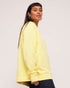 Boyfriend fit lemon womens crew sweater