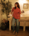Boyfriend fit t-shirt in terra organic cotton