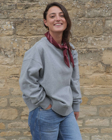 Connie Authentic Organic Cotton Grey Marl Sweatshirt