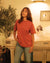 Classic crew neck t-shirt in terra colour