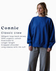 Connie Authentic Oversized Organic Cotton Violet Sweatshirt