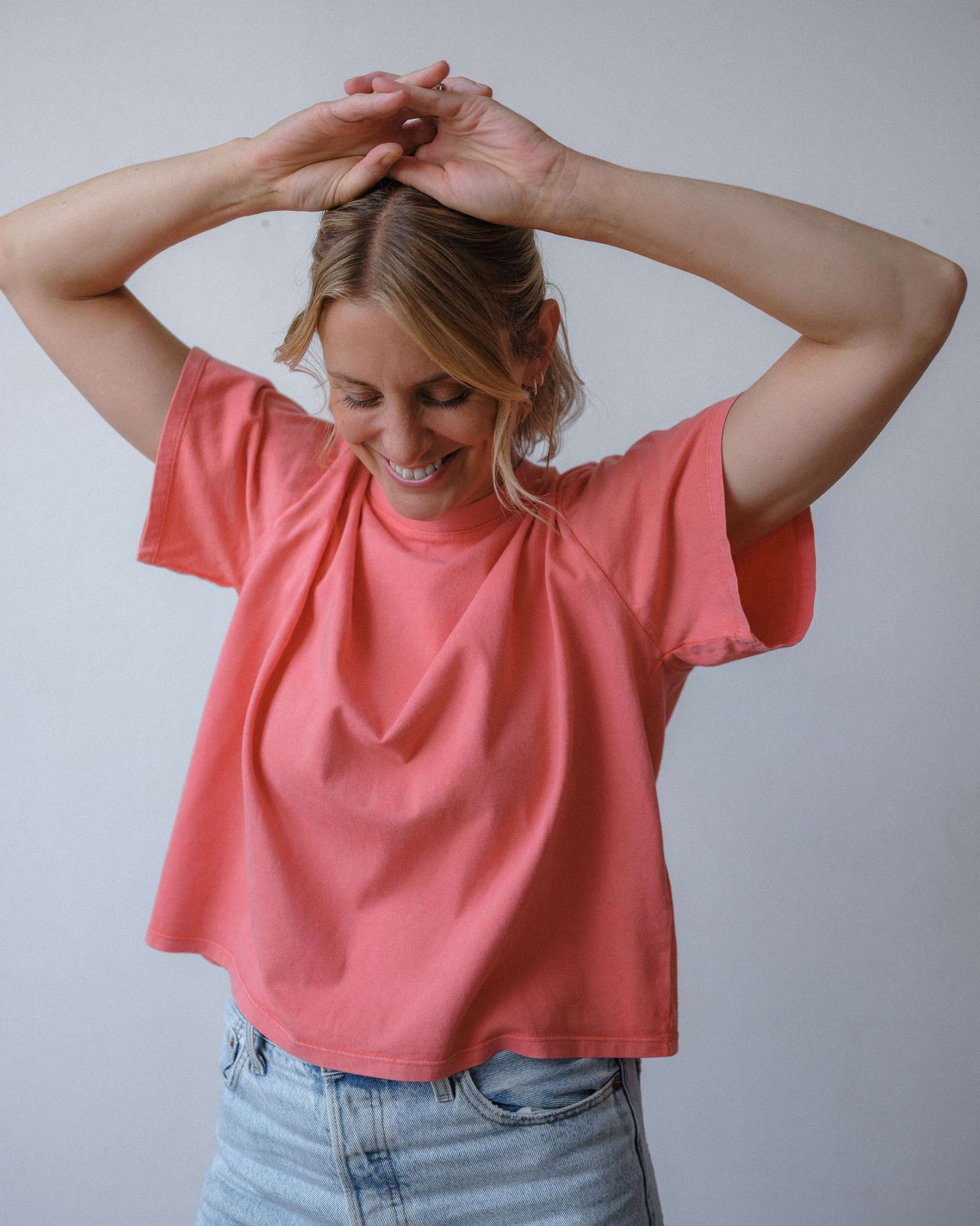 Contemporary cropped Hannah Watermelon - Sophie Hellyer