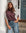 Crew neck t-shirt in plum purple colour