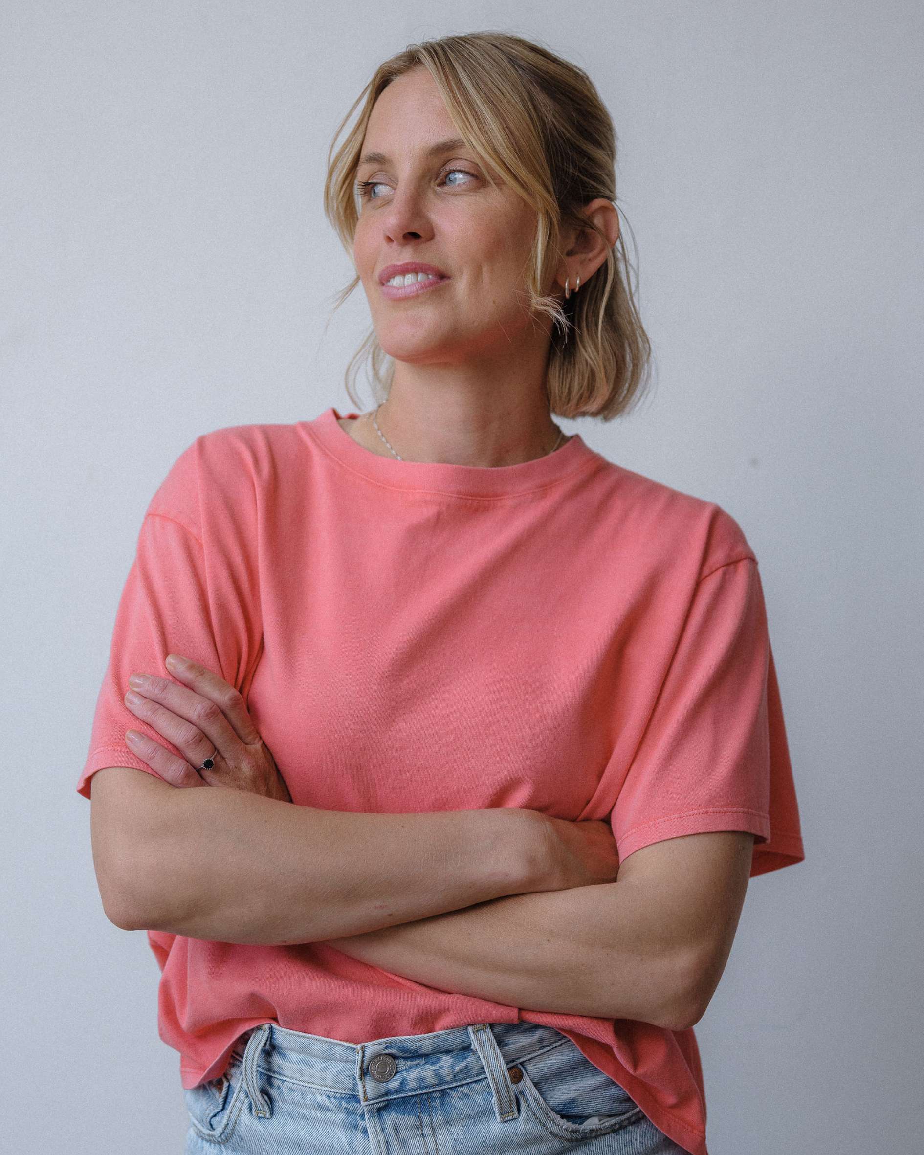 Cropped Hannah Watermelon organic cotton t-shirt - Sophie Hellyer